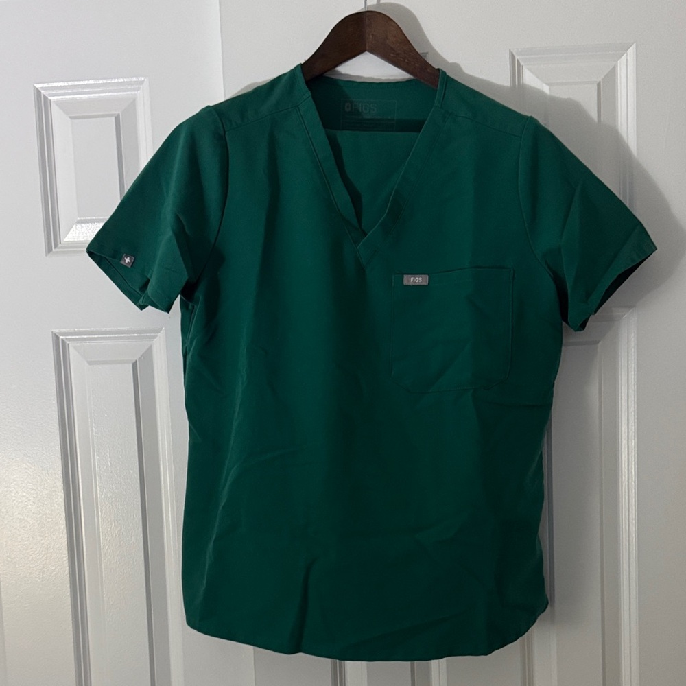 Figs Technical Collection Teal Scrub Top and pants, L/XL